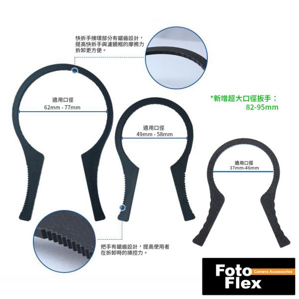 濾鏡快拆手 扳手 濾鏡夾 拆鏡工具 拆鏡神器! 支援37mm到95mm口徑 2入