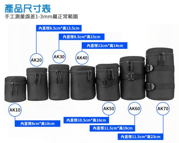 專業加厚鏡頭筒 鏡頭袋 防撞抗震【有多種尺寸】