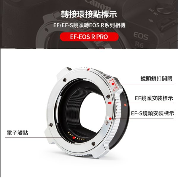 唯卓仕Viltrox EOS EF-EOS R PRO 自動對焦轉接環 帶金屬鎖扣