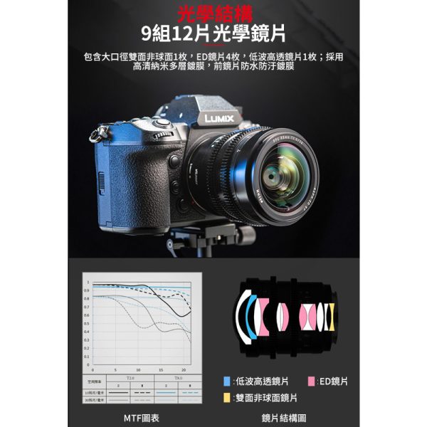 【Viltrox唯卓仕 20mm T2.0 L-mount 電影鏡頭】