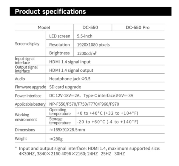 Viltrox 唯卓仕 DC-550 Pro 5.5吋 FHD 觸控 監看螢幕 4K