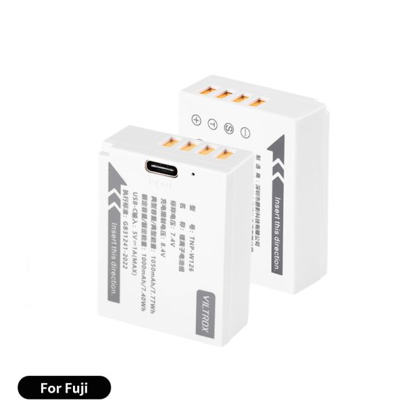 【Viltrox唯卓仕 TNP-W126 相機鋰電池 全解版】1000mAh Type-C直充 充電電池 For fuji 適用X100 XT10 XT50 XT100 XS10 XH1 X-Pro1 X-Pro2 battery：圖片 2